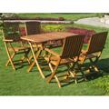 International Caravan Royal Tahiti Almeria Patio Set, Stain - 5 Piece RE-53-FA-40-4CH